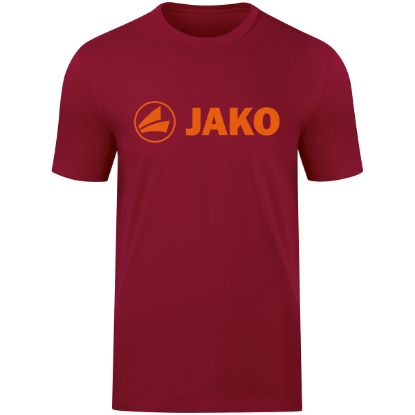 Afbeeldingen van T-shirt Promo wijnrood/fluo oranje